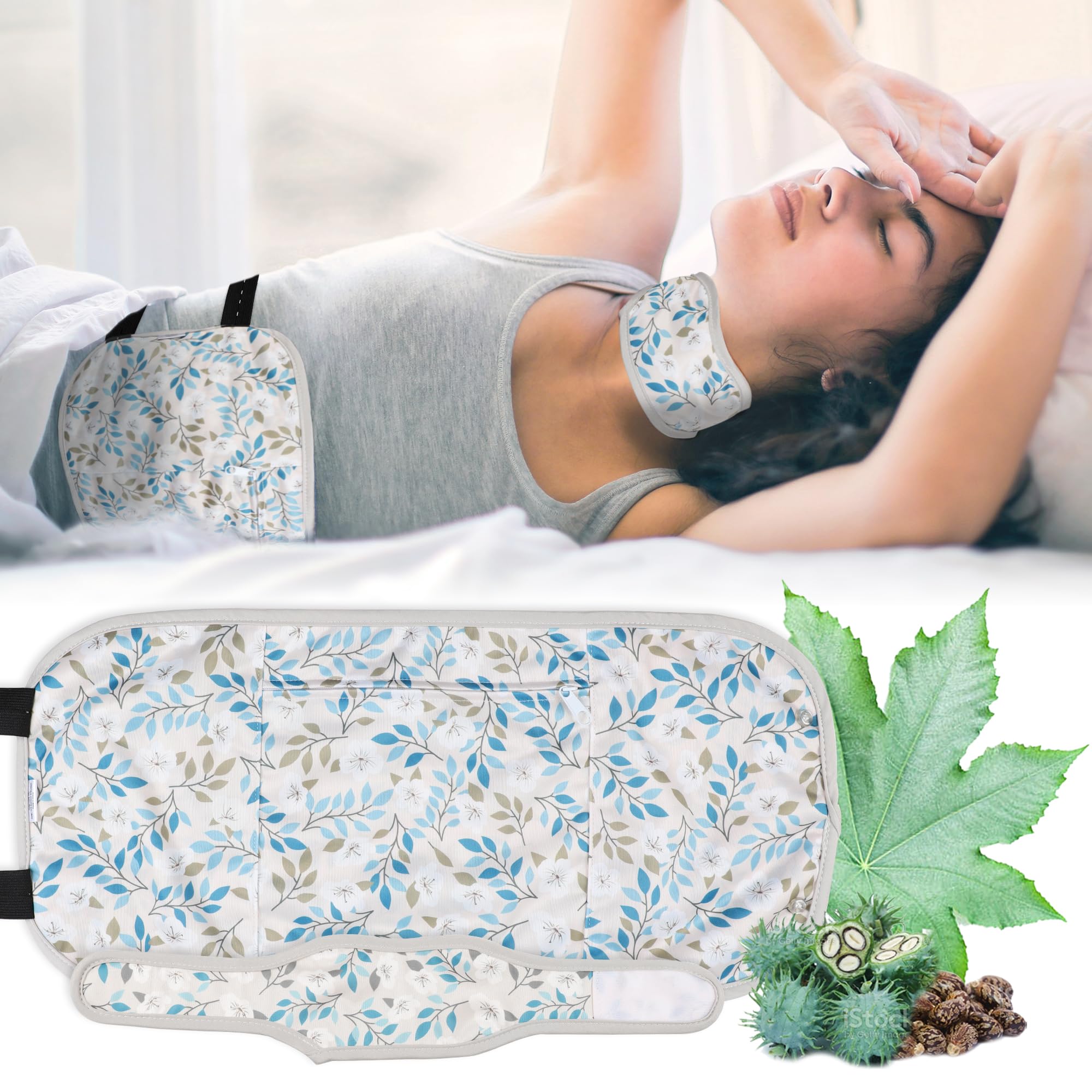 Pedobi castor oil pack wrap premium materials for comfortable skin contact