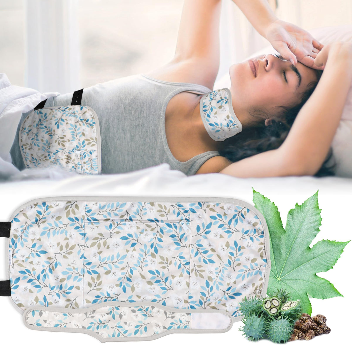 Pedobi castor oil pack wrap premium materials for comfortable skin contact