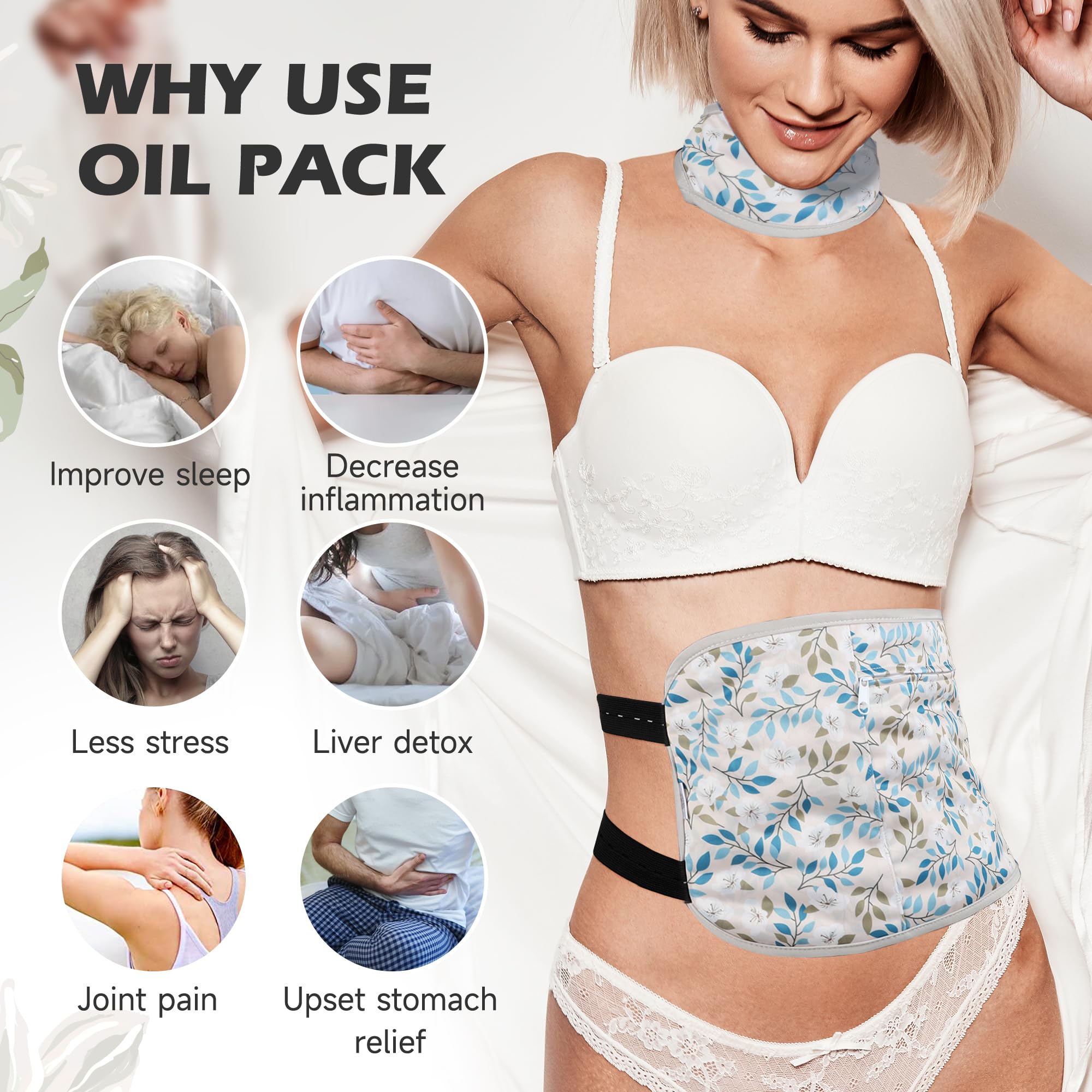 Pedobi castor oil pack wrap two pack design for versatile use