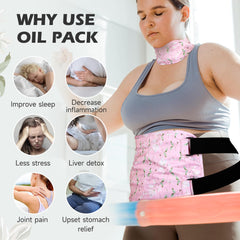 Pedobi plus-size castor oil pack neck wrap designed for adjustable, relaxing wear.