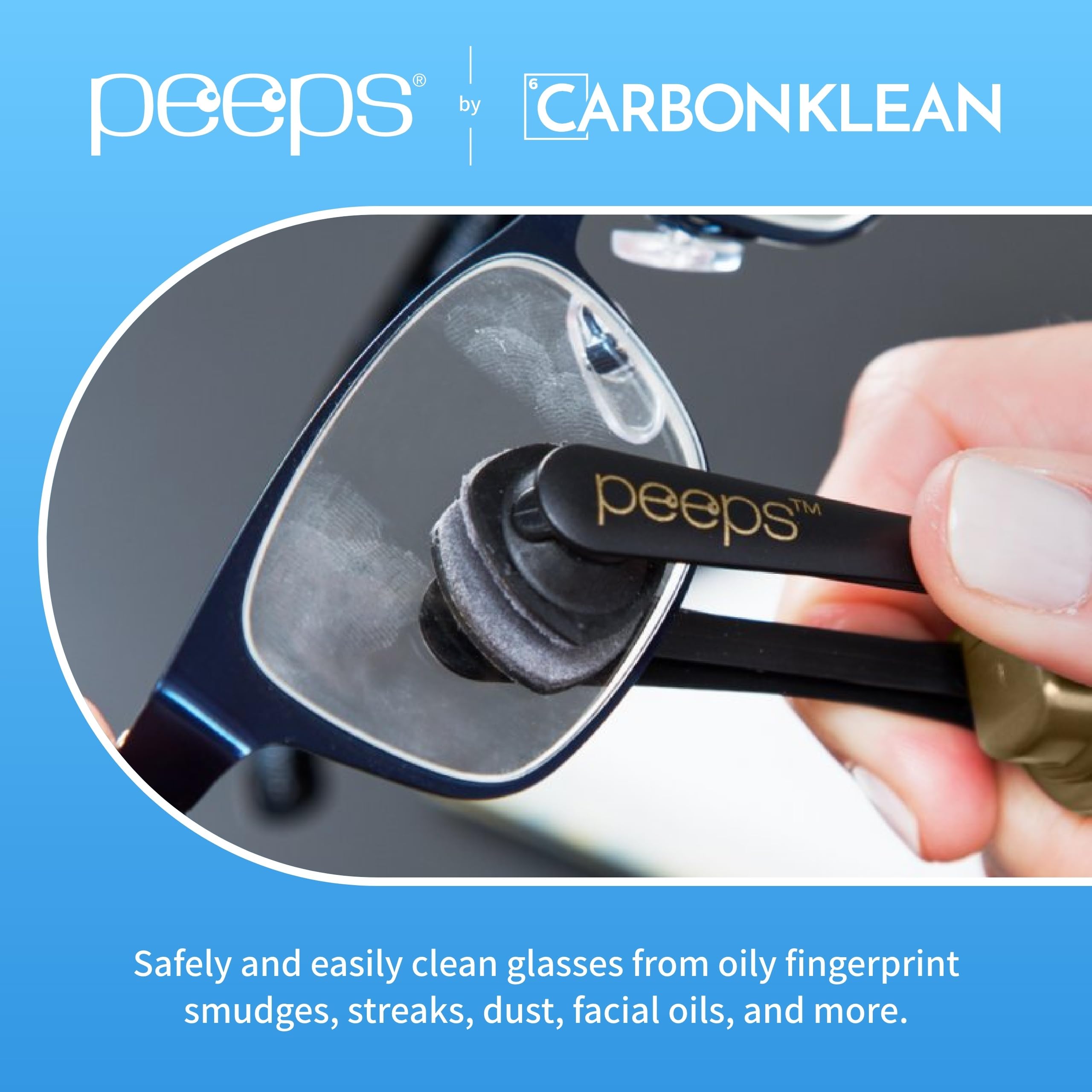 Peeps CarbonKlean compact travel case keeps lenses clean on the go.