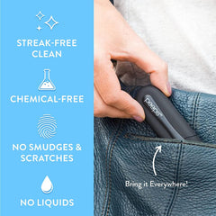Peeps CarbonKlean closeup carbon microfiber, ultra-dry cleaning with residue-free results.