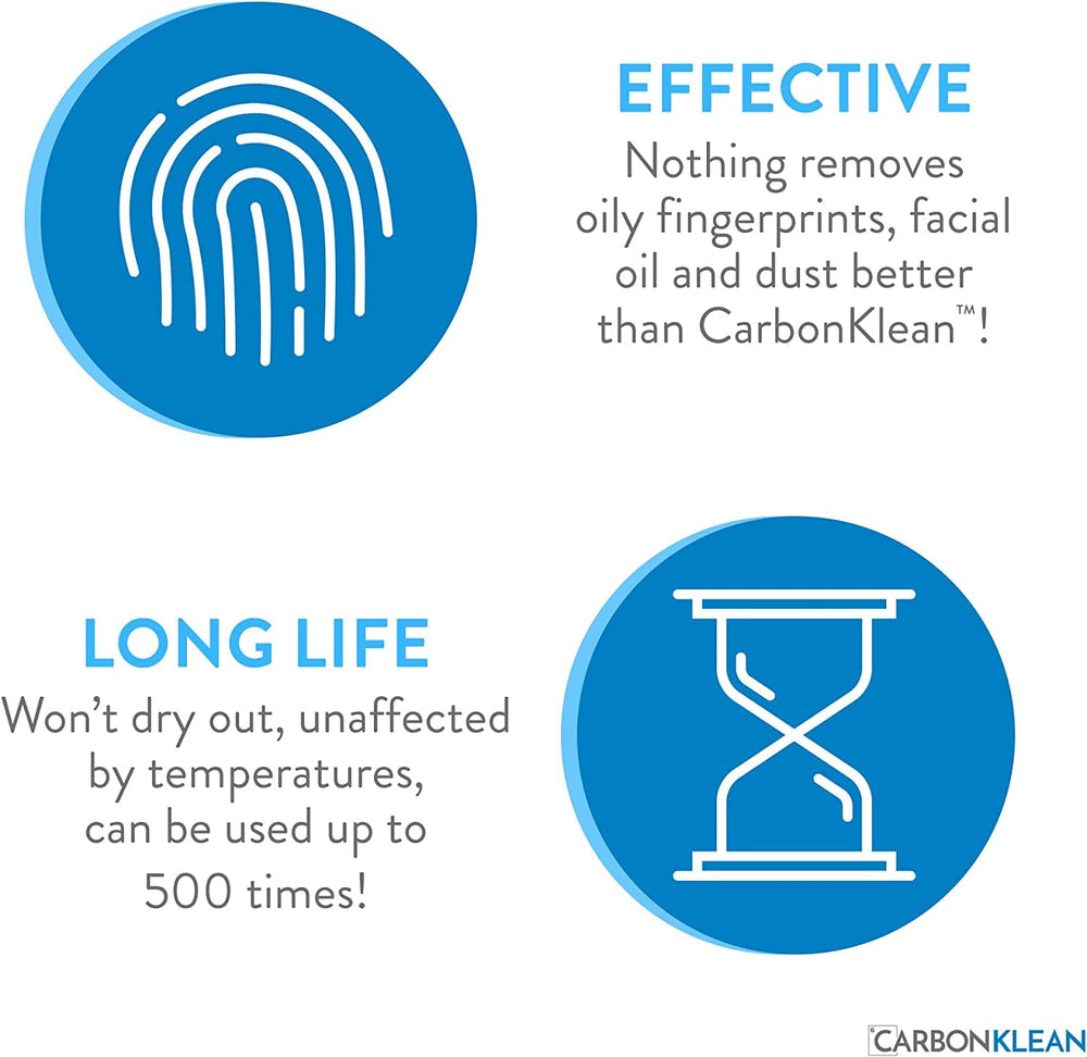 Peeps CarbonKlean dry-clean technology used for spotless, streak-free glasses.