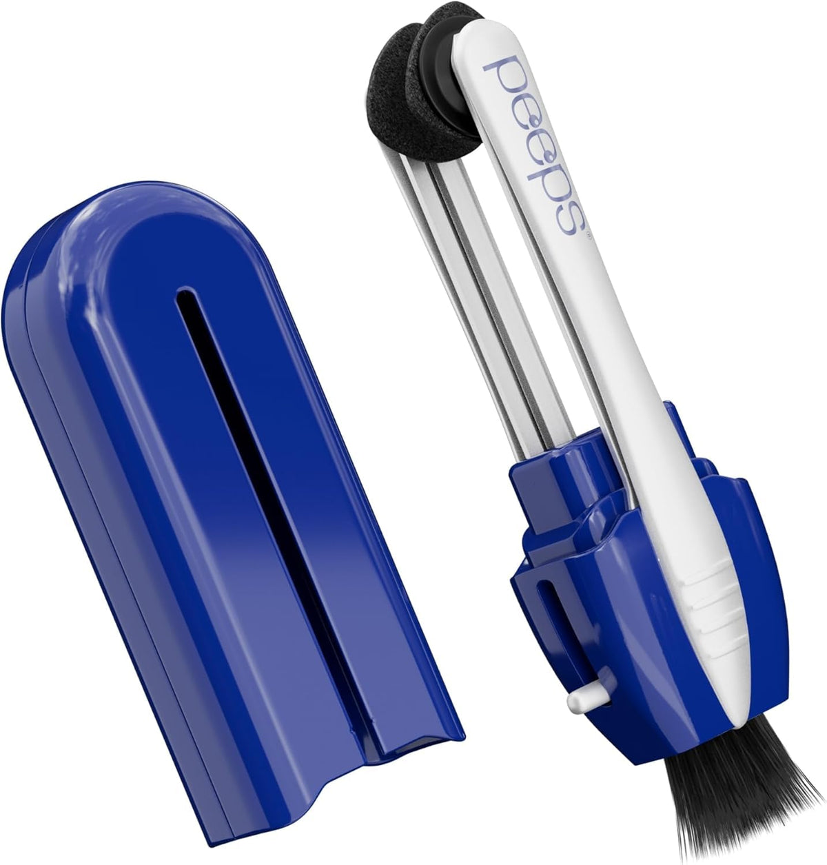 Peeps CarbonKlean eyeglass cleaner bottle for portable, residue-free lens cleaning.