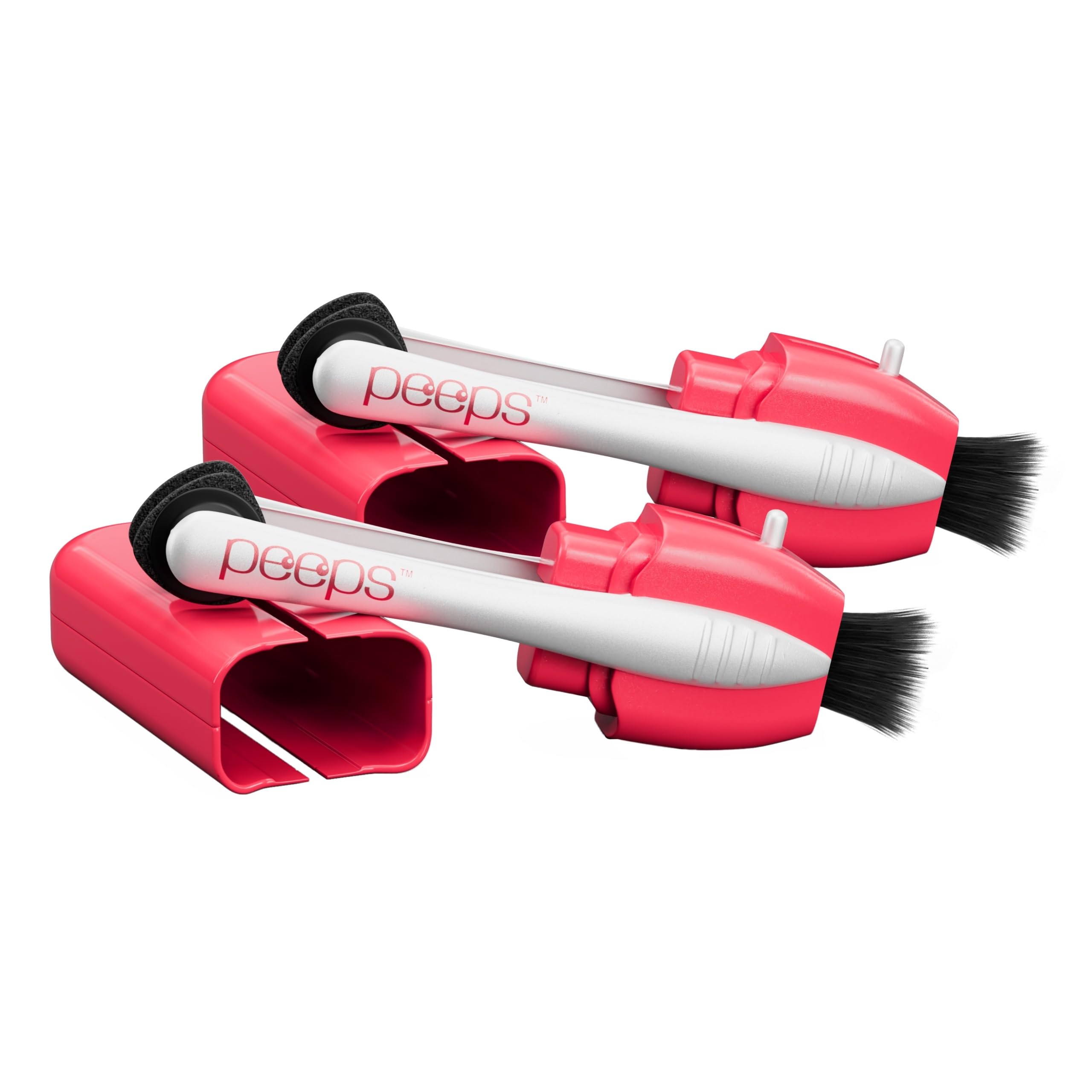 Peeps CarbonKlean eyeglass cleaner compact red 2-pack for on-the-go cleaning