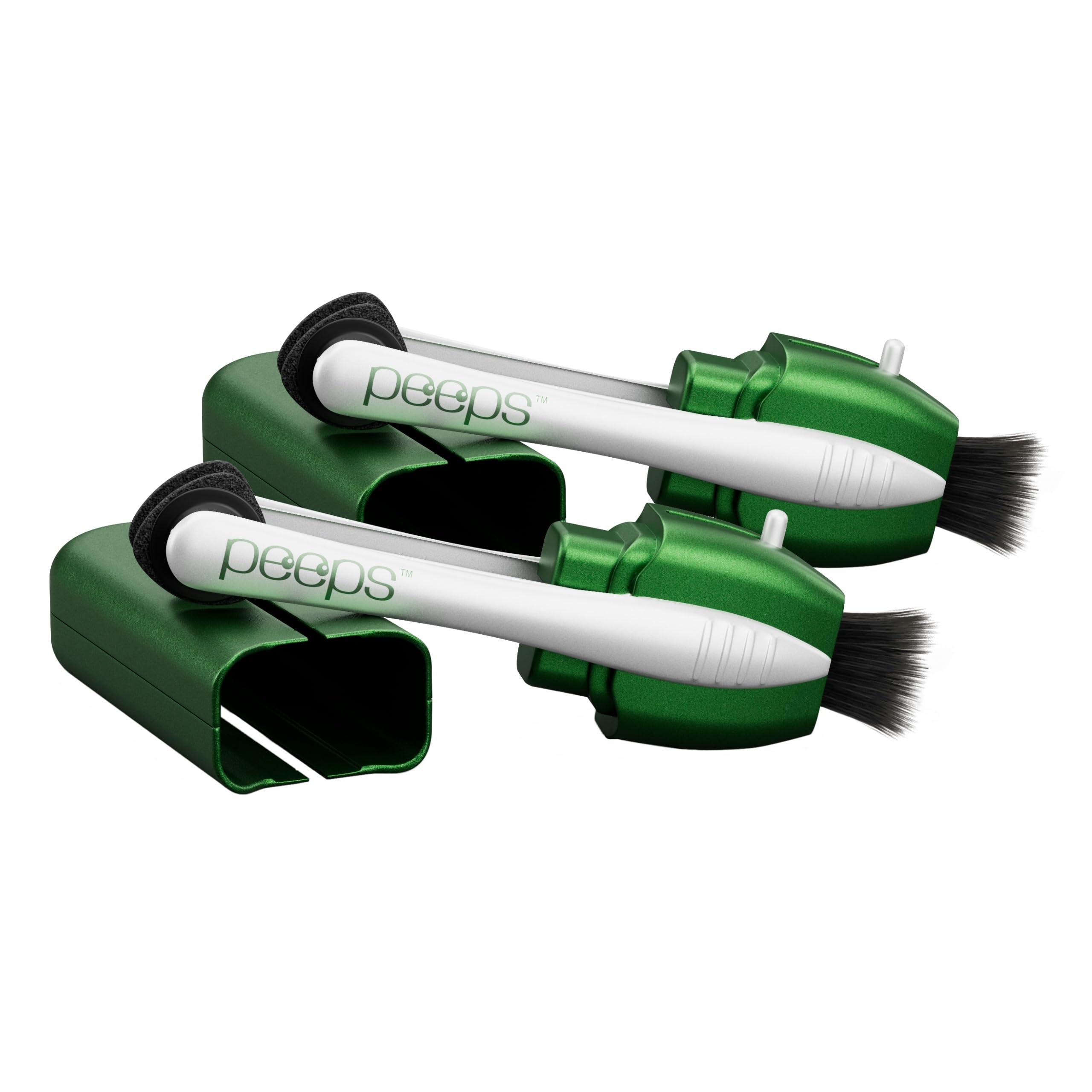 Peeps CarbonKlean eyeglass cleaner, front pack view, portable design.