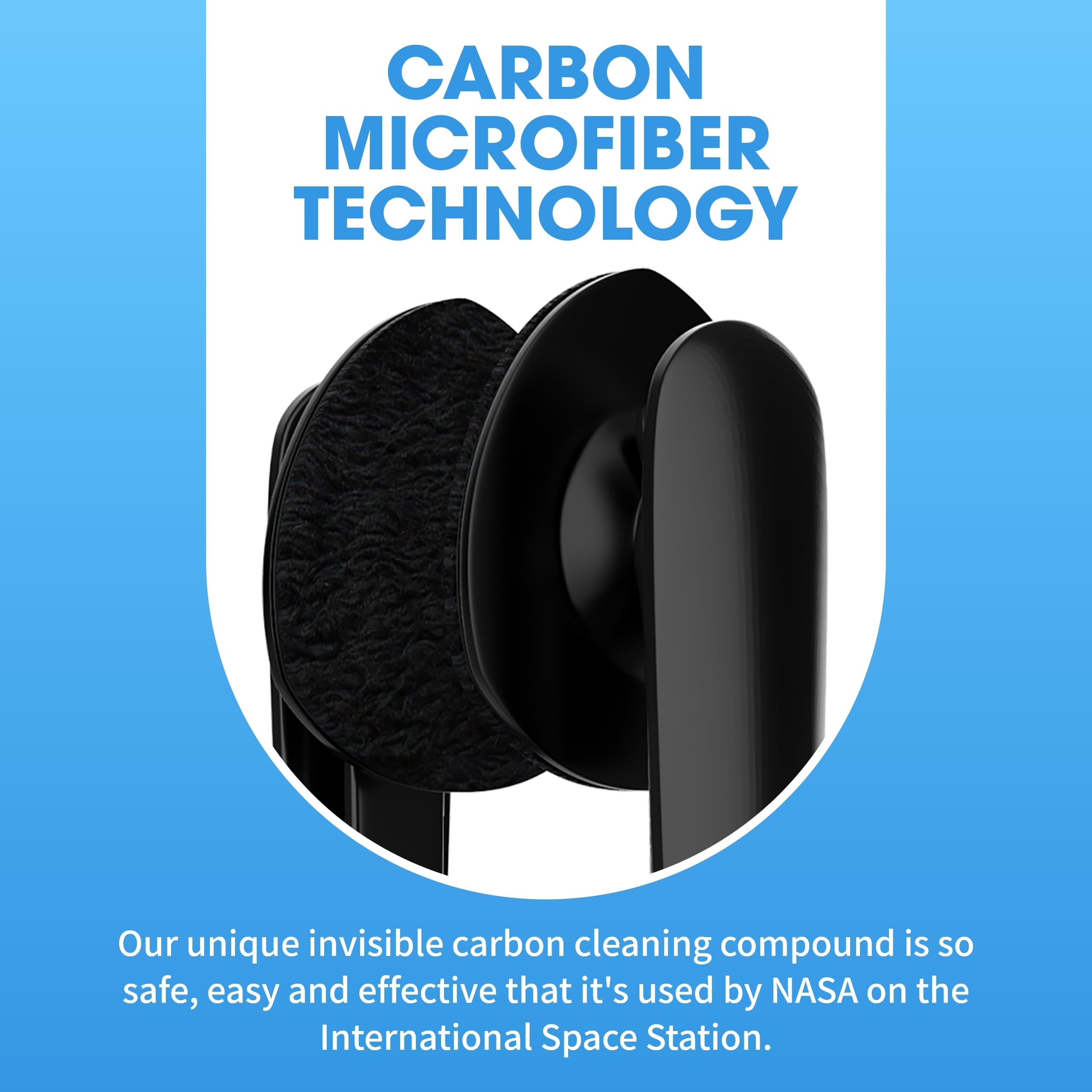 Peeps CarbonKlean microfiber pad cleans lenses gently and effectively