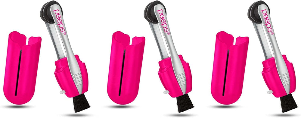 Peeps CarbonKlean pink 3-count pack, compact for quick fingerprint-free glasses cleaning.