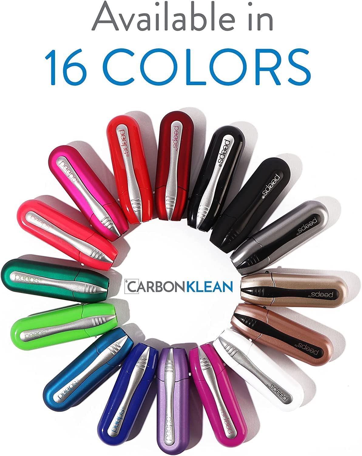 Peeps CarbonKlean slim 4x1x1 inches, portable lens cleaner for daily use.