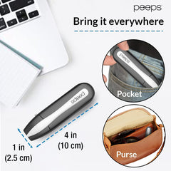 Peeps CarbonKlean in-use on sunglasses delivers clean, clear vision.