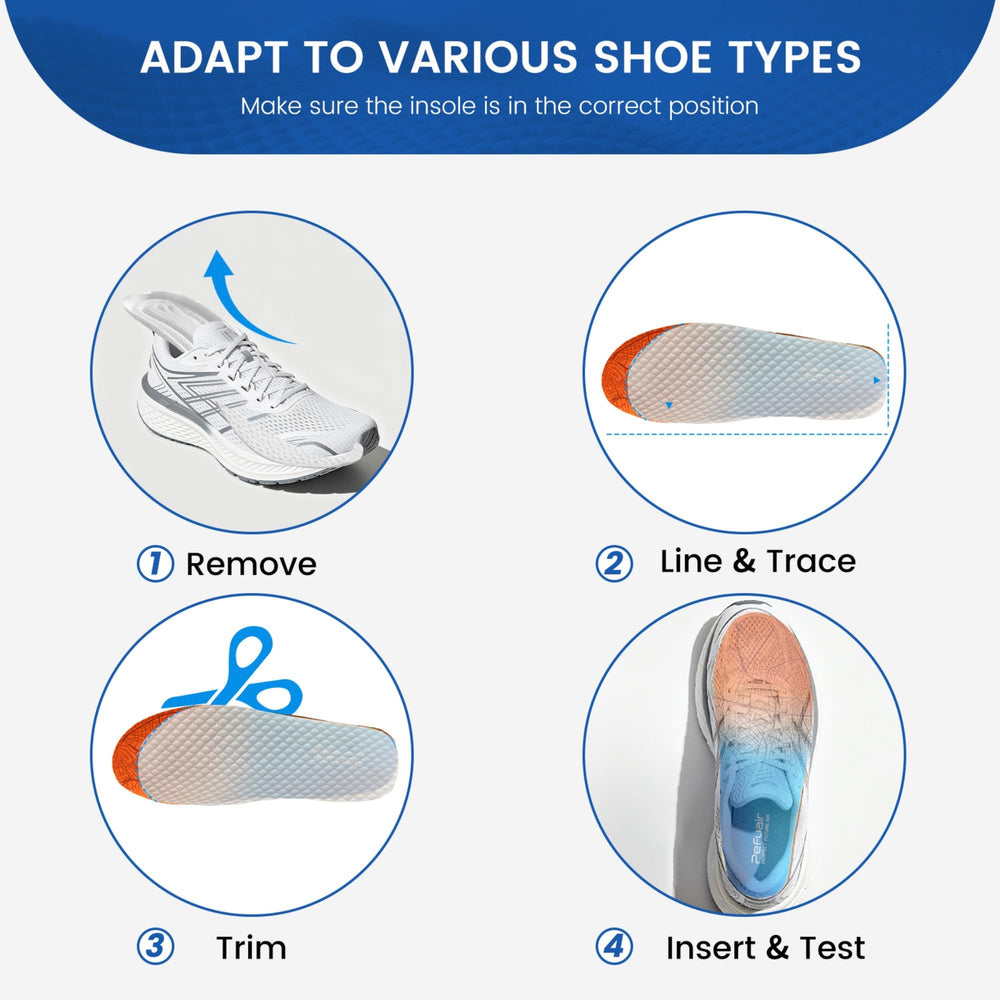 Pefuair zero heel drop design insole compatible with most athletic shoes.