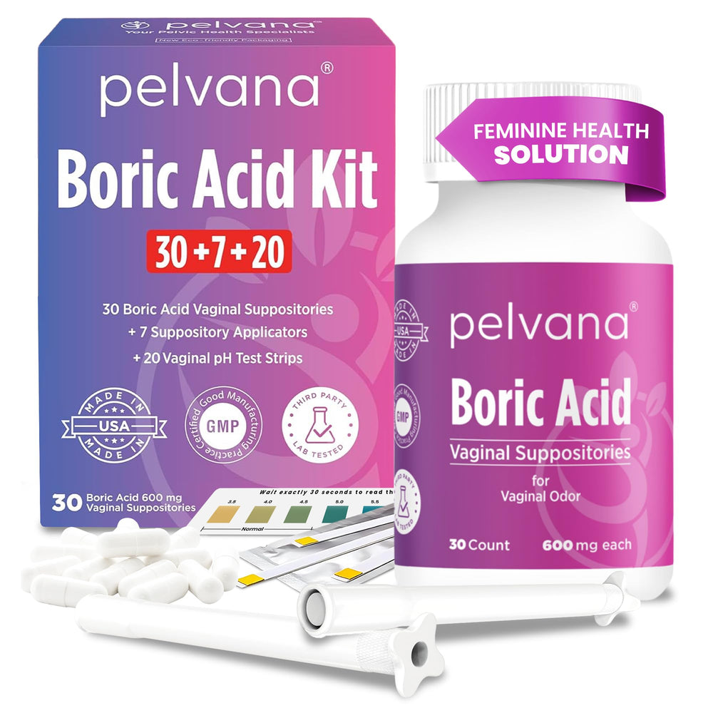 Pelvana kit packaging displaying full 57-piece kit for intimate care