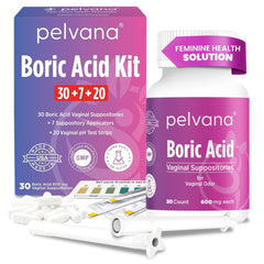 Pelvana kit packaging displaying full 57-piece kit for intimate care