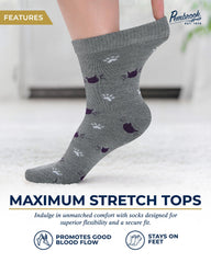 Pembrook ankle diabetic socks navy close-up highlighting breathable bamboo fabric for dry feet