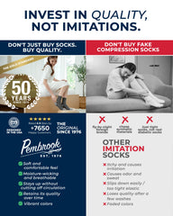 Pembrook ankle diabetic socks featuring a smooth toe seam to reduce irritation.