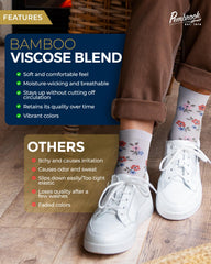 Pembrook socks feature smooth toe seams to reduce irritation during wear.