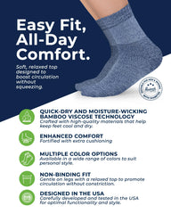 Pembrook bamboo diabetic socks pack side view highlighting seamless design for comfortable wear