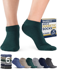 Pembrook Bamboo Viscose Ankle Socks close-up texture and non-binding comfort.
