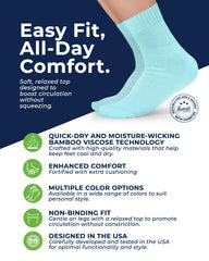 Pembrook diabetic socks for men with non-binding top and moisture-wicking feet