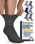 Pembrook Bamboo Viscose Diabetic Socks for Women & Men – 6 Pairs Ankle Socks