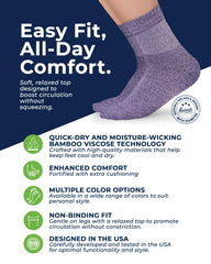 Pembrook Bamboo Viscose Diabetic Socks top band detail showing unrestricted fit for edema