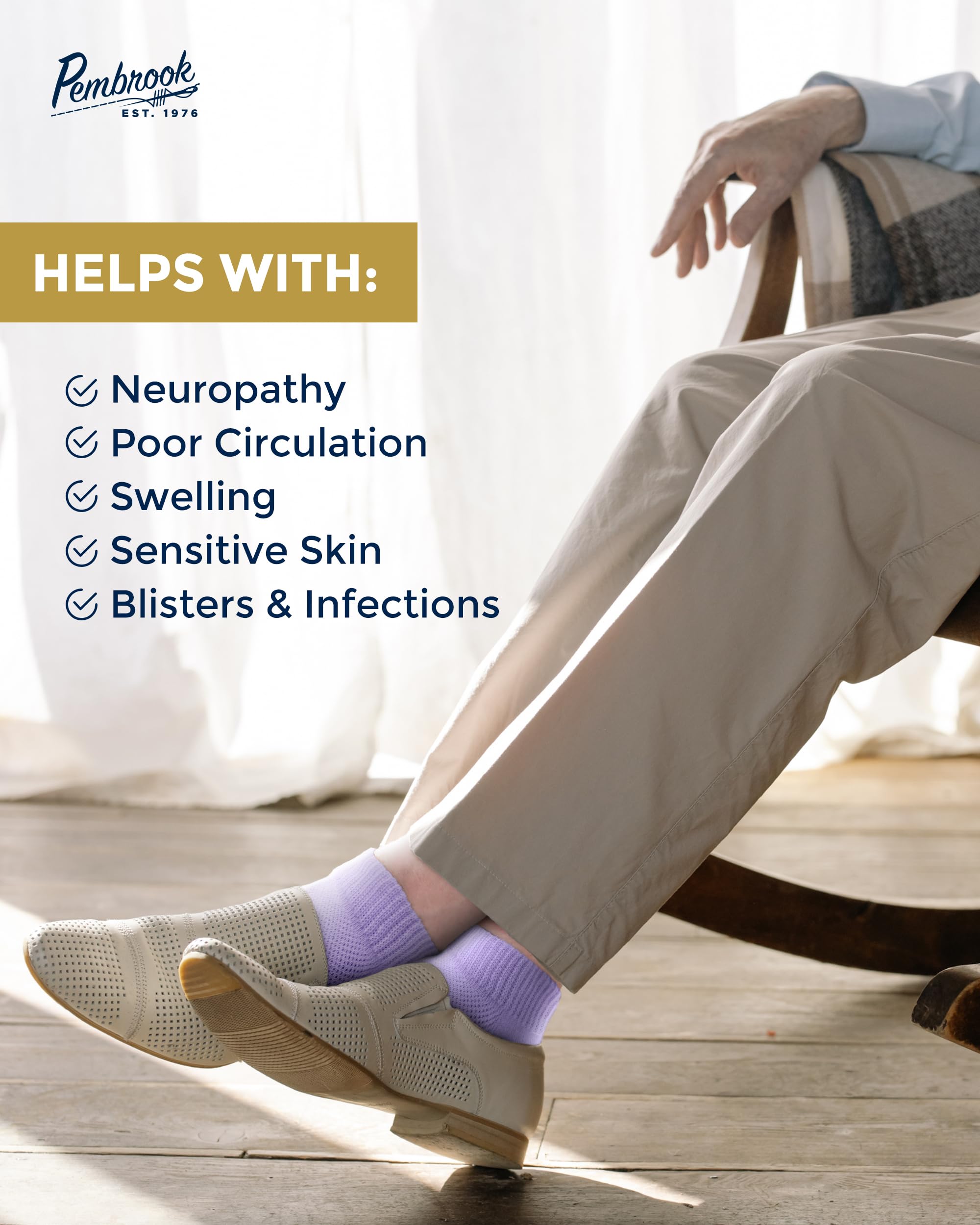 Pembrook breathable mesh-top for dry feet during activity.