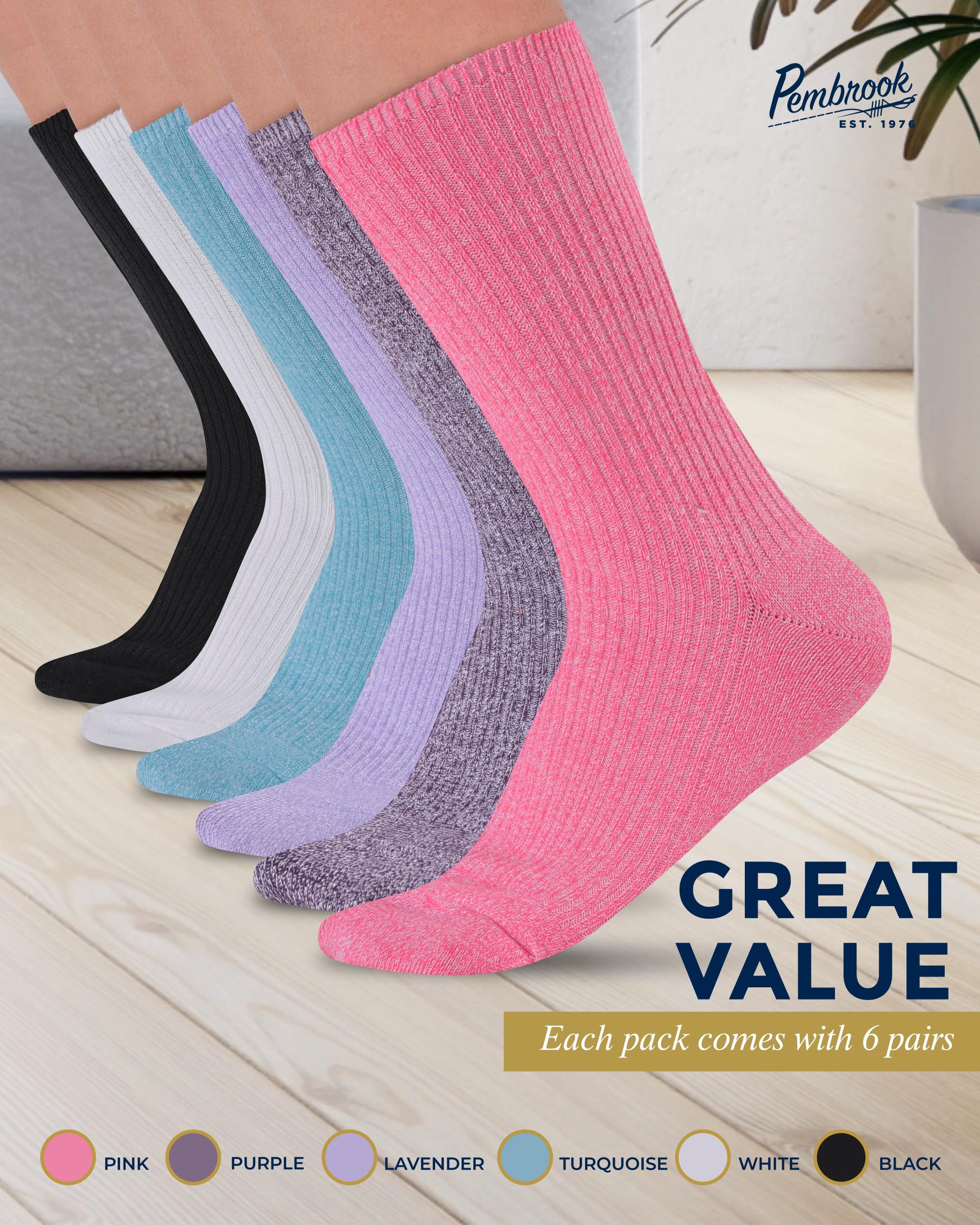 Pembrook cuff design focuses on non-binding comfort and smooth wear throughout the day.