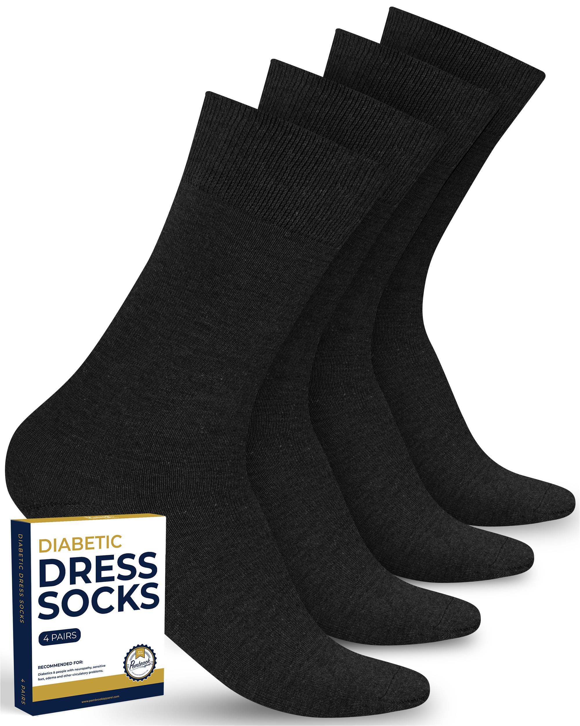 Pembrook diabetic dress socks with eye-catching designs for all-day wear and comfort.