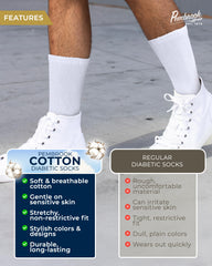 Pembrook diabetic socks in black for daily wear and comfort