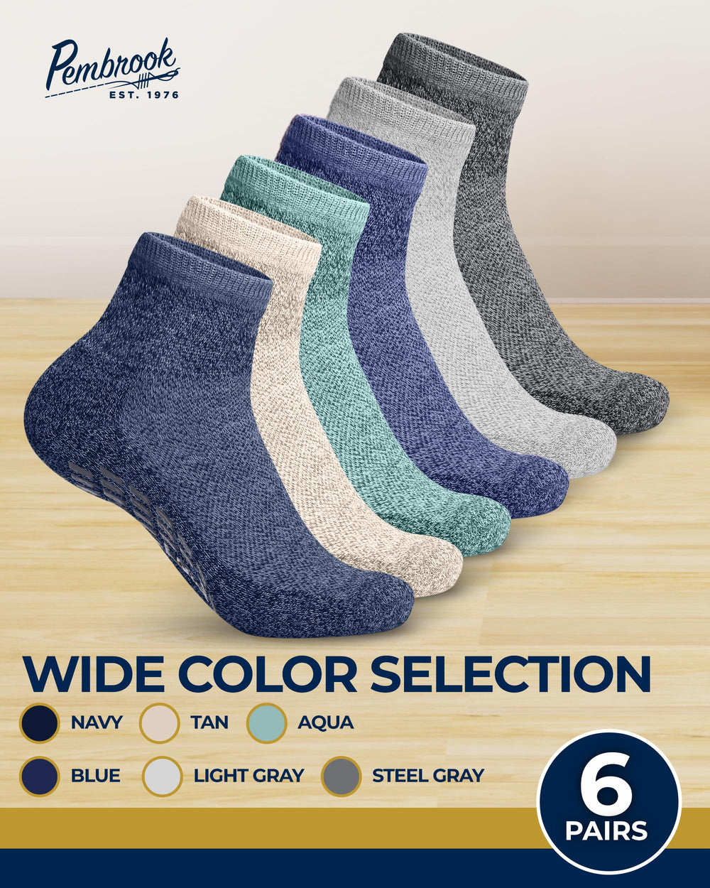Pembrook breathable mesh diabetic socks keep feet cool and dry.