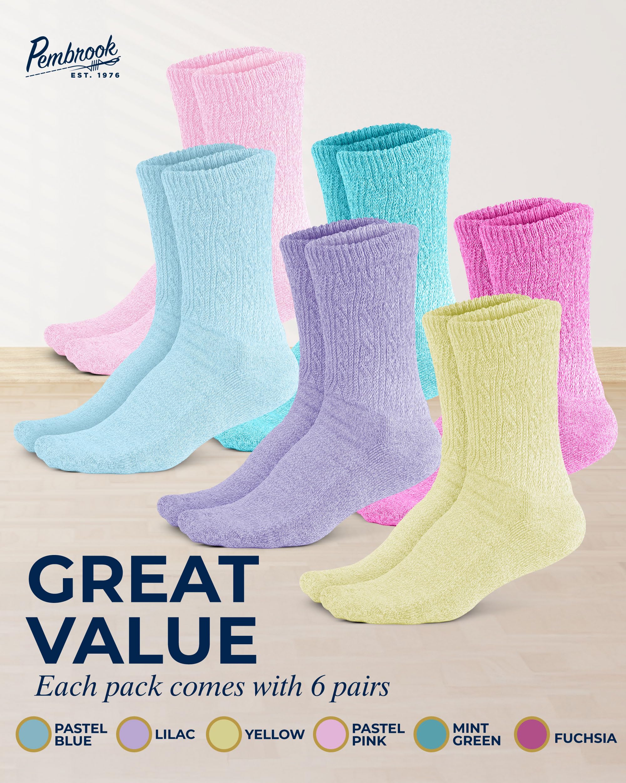 Pembrook color variety pastel pack demonstrates versatile styling options.