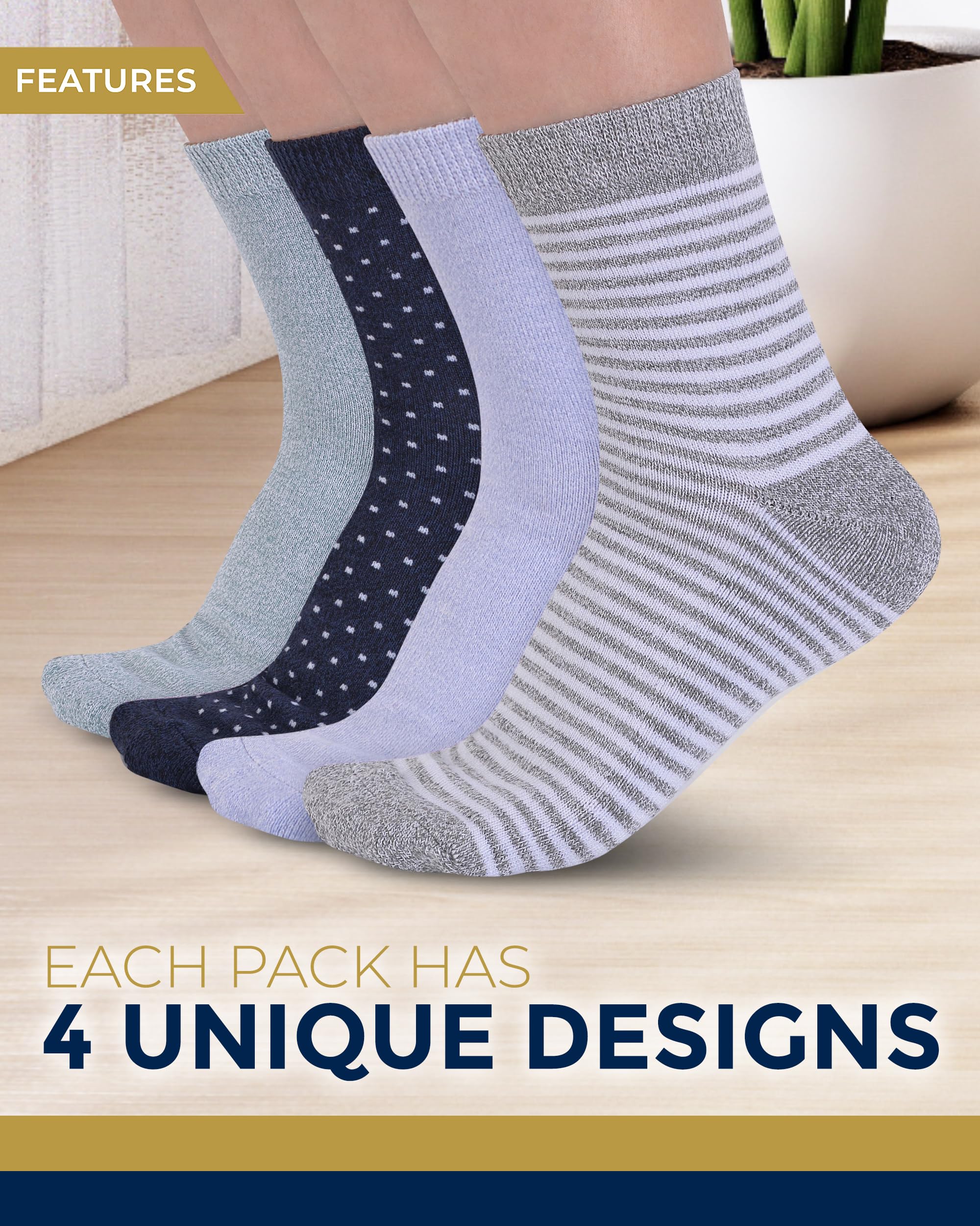 Pembrook color-variety diabetic socks highlighting fade-resistant fashion options.