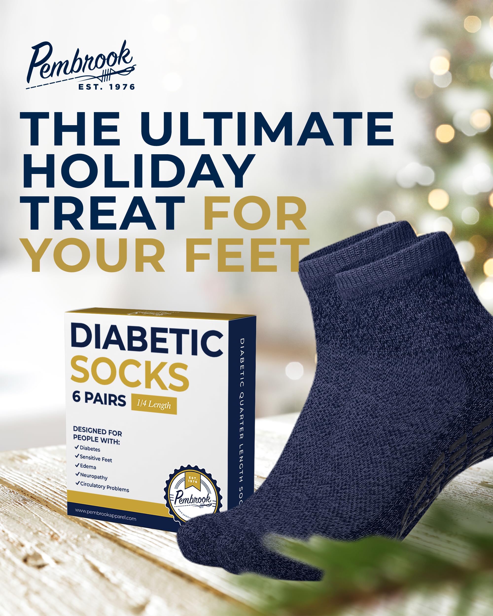 Pembrook machine-washable diabetic socks offer simple care and durability.