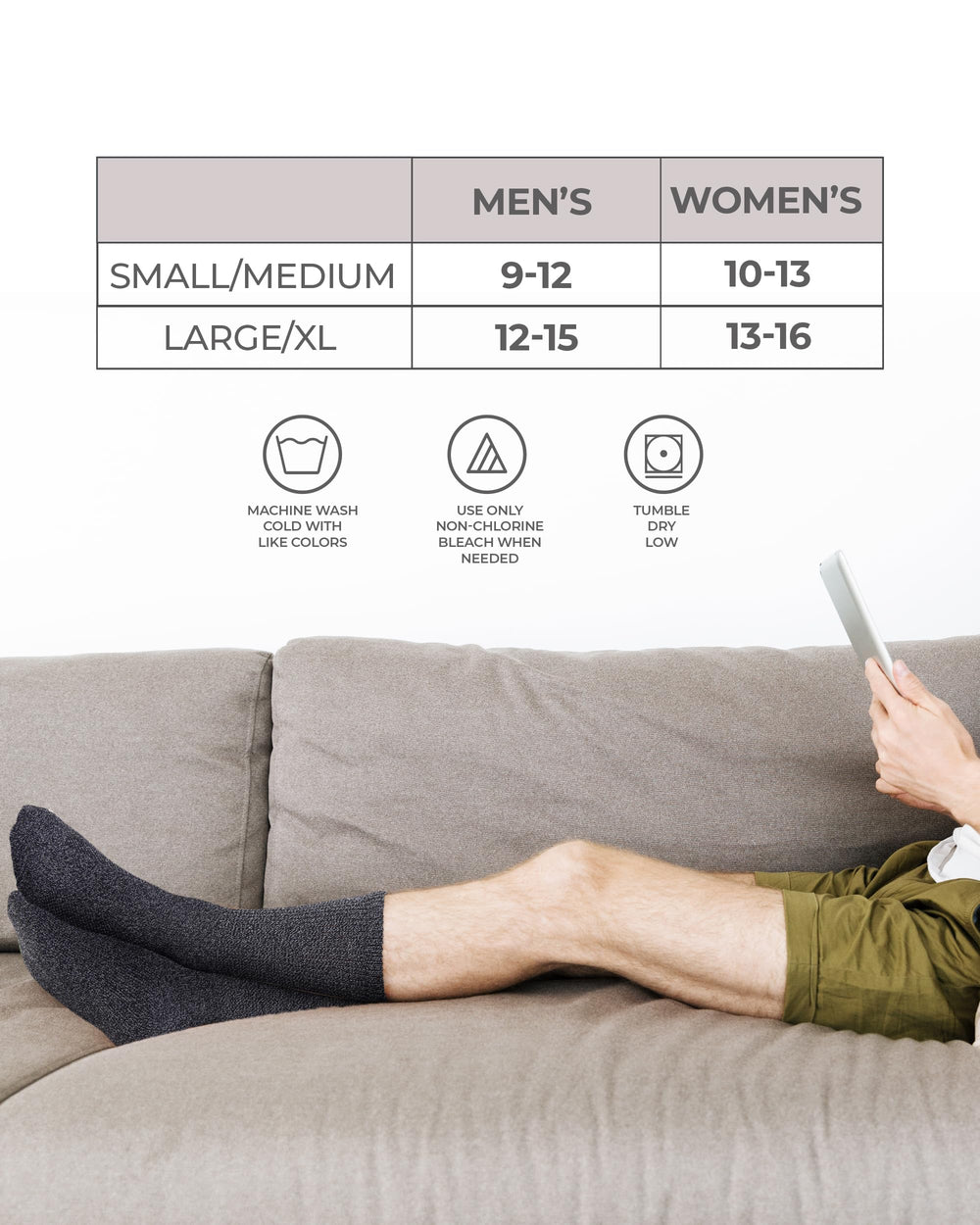 Pembrook marled gray diabetic socks blend style with cushioned support