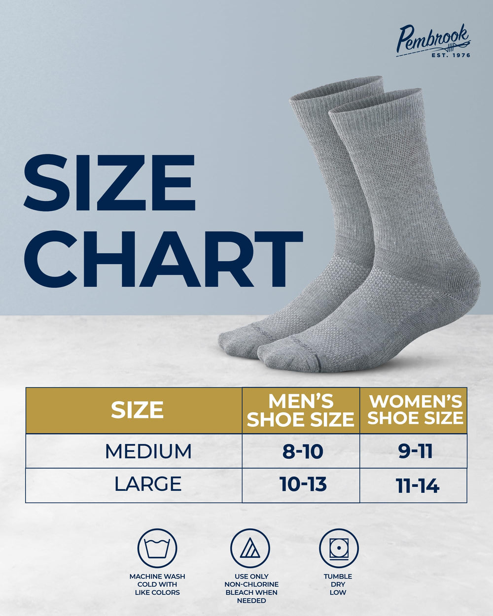 Pembrook diabetic socks, flat lay, versatile colors for everyday wear.