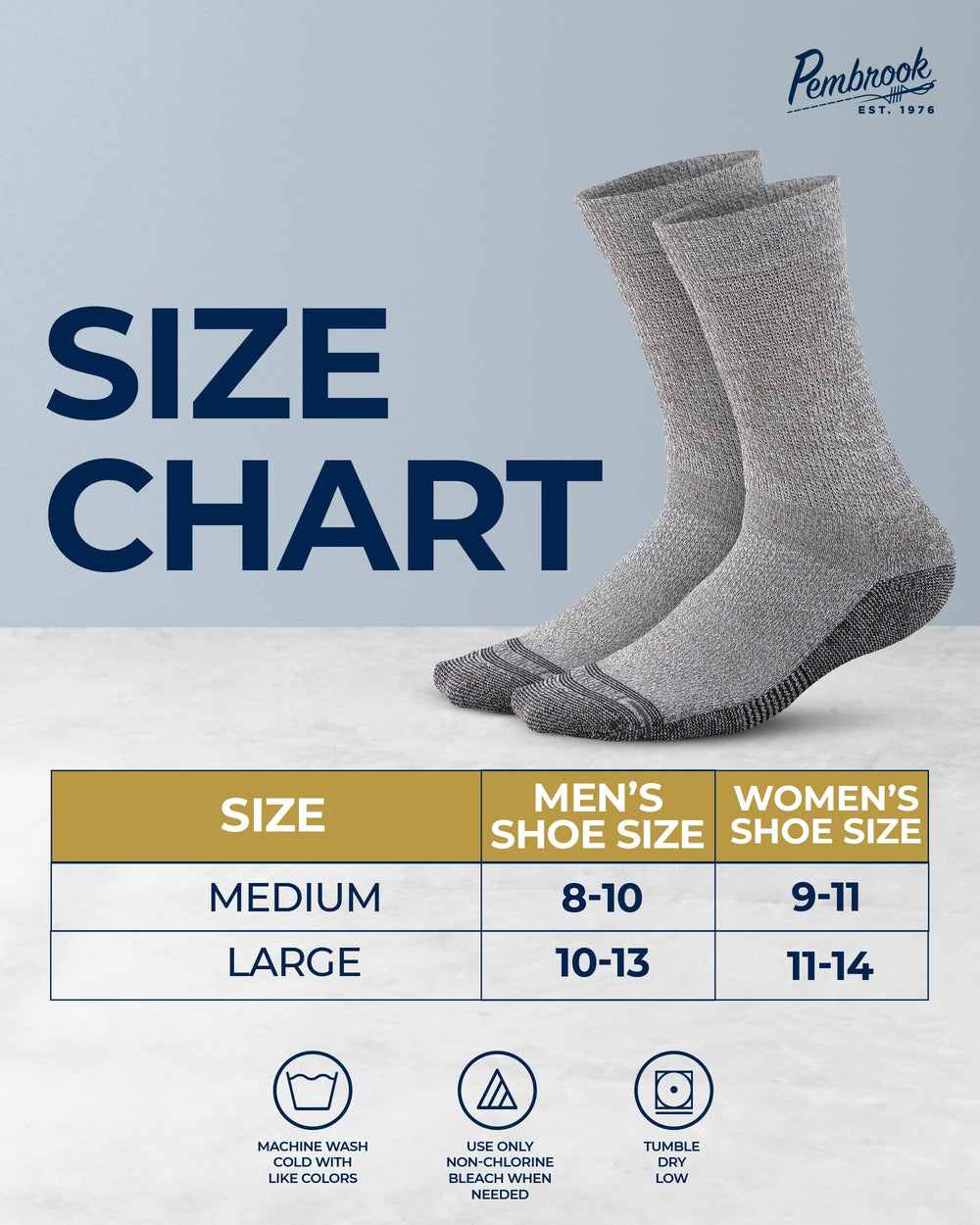 Pembrook six-pack diabetic socks keep feet comfortable across work and activity.