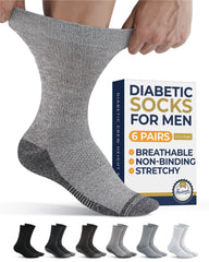 Pembrook diabetic socks for men with soft fabric for all-day comfort.