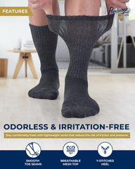 Image shows men's and women's size range for Pembrook socks