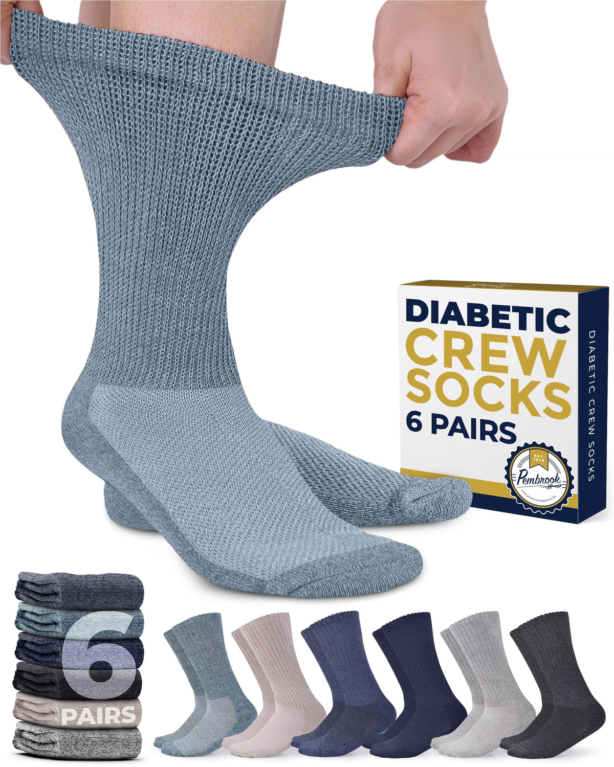 Pembrook diabetic socks mesh-top close-up for breathable comfort