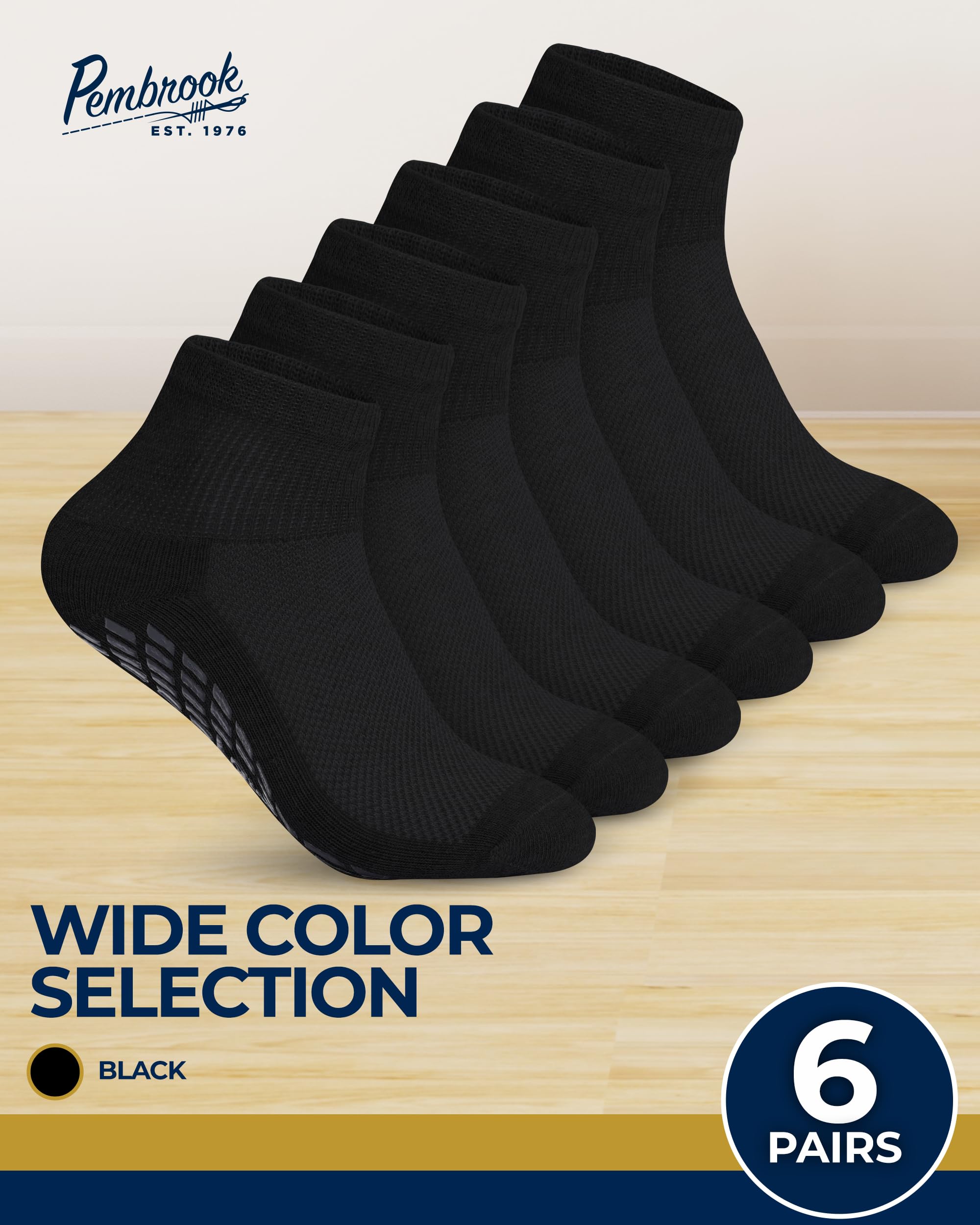 Pembrook diabetes socks with odor-resistant yarn stay fresh longer.