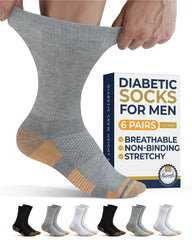 Pembrook diabetic socks pack front view for all-day comfort.