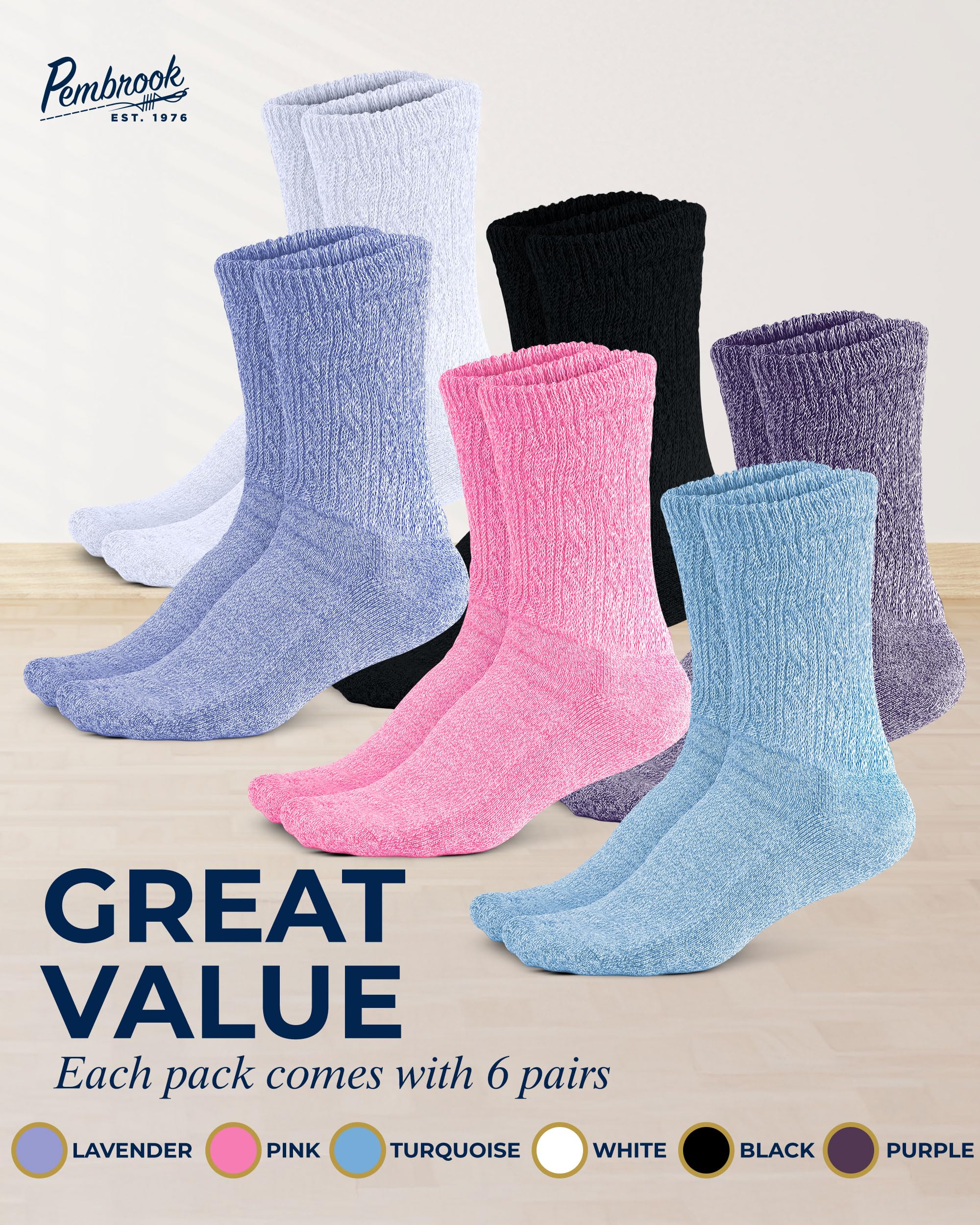 Pembrook diabetic socks smooth toe seam reduces irritation for sensitive feet.
