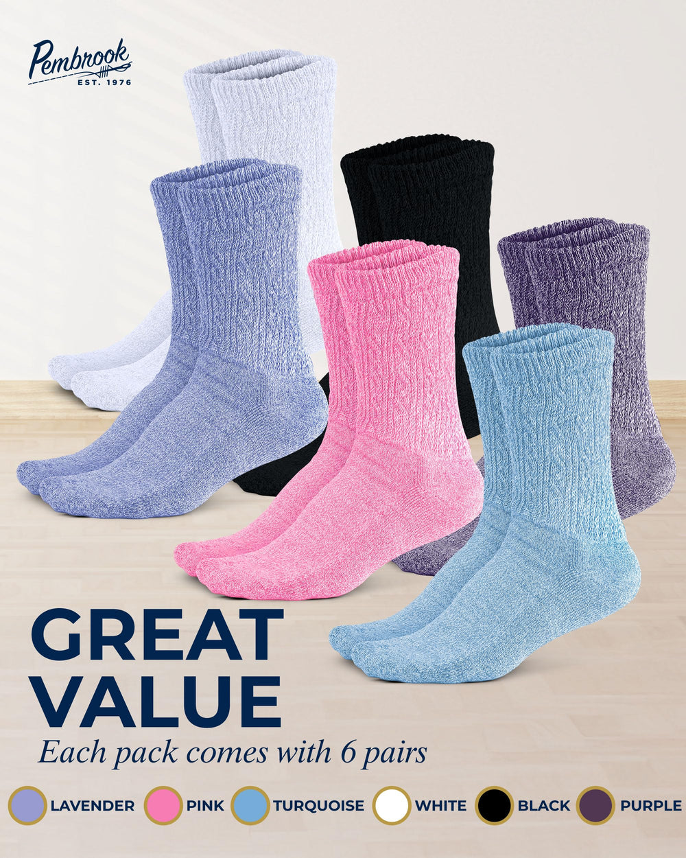 Pembrook diabetic socks smooth toe seam reduces irritation for sensitive feet.