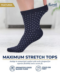 Pembrook diabetic socks smooth toe seams closeup reducing irritation during wear.