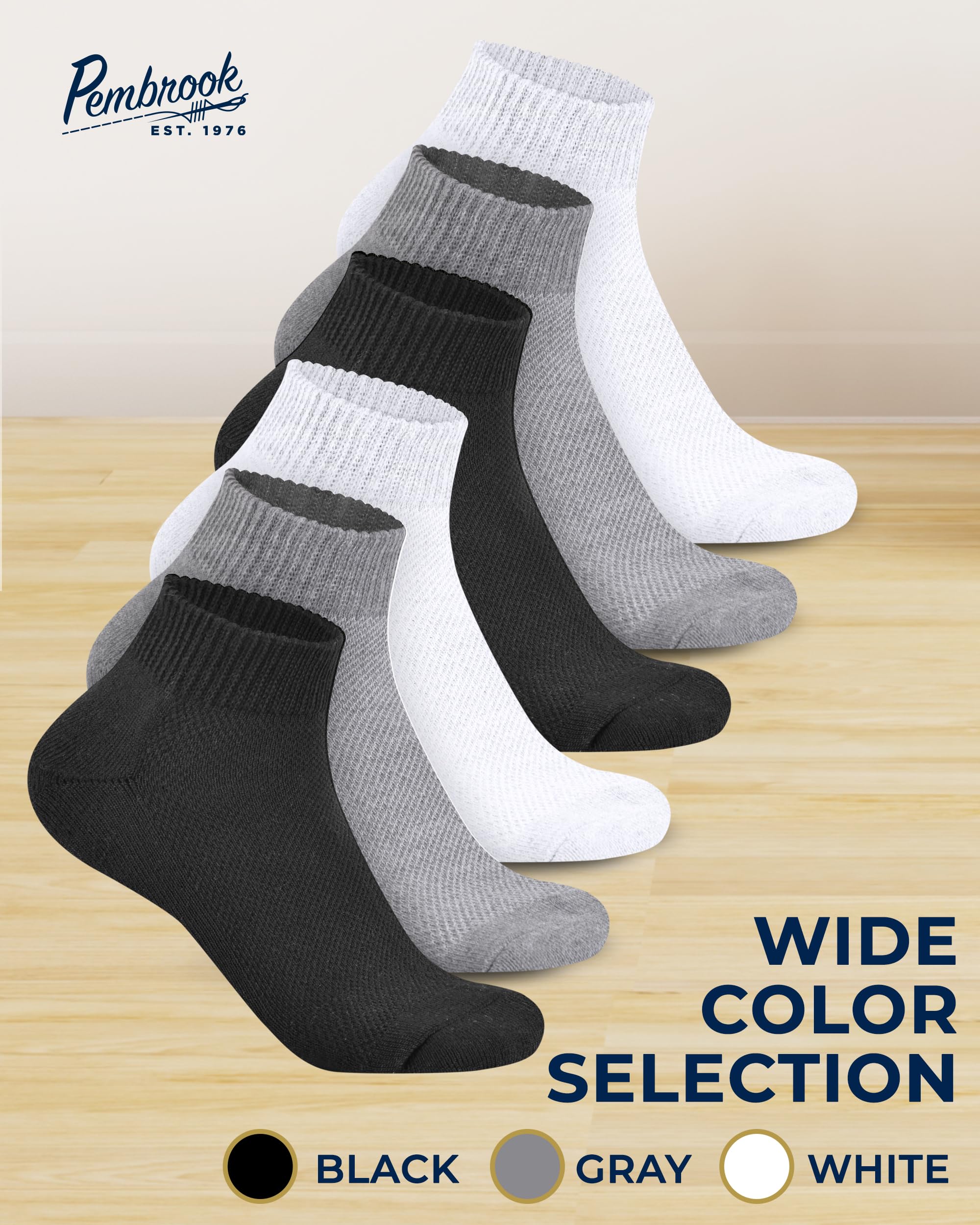 Pembrook ankle diabetic socks stretch-top design enables easy wear