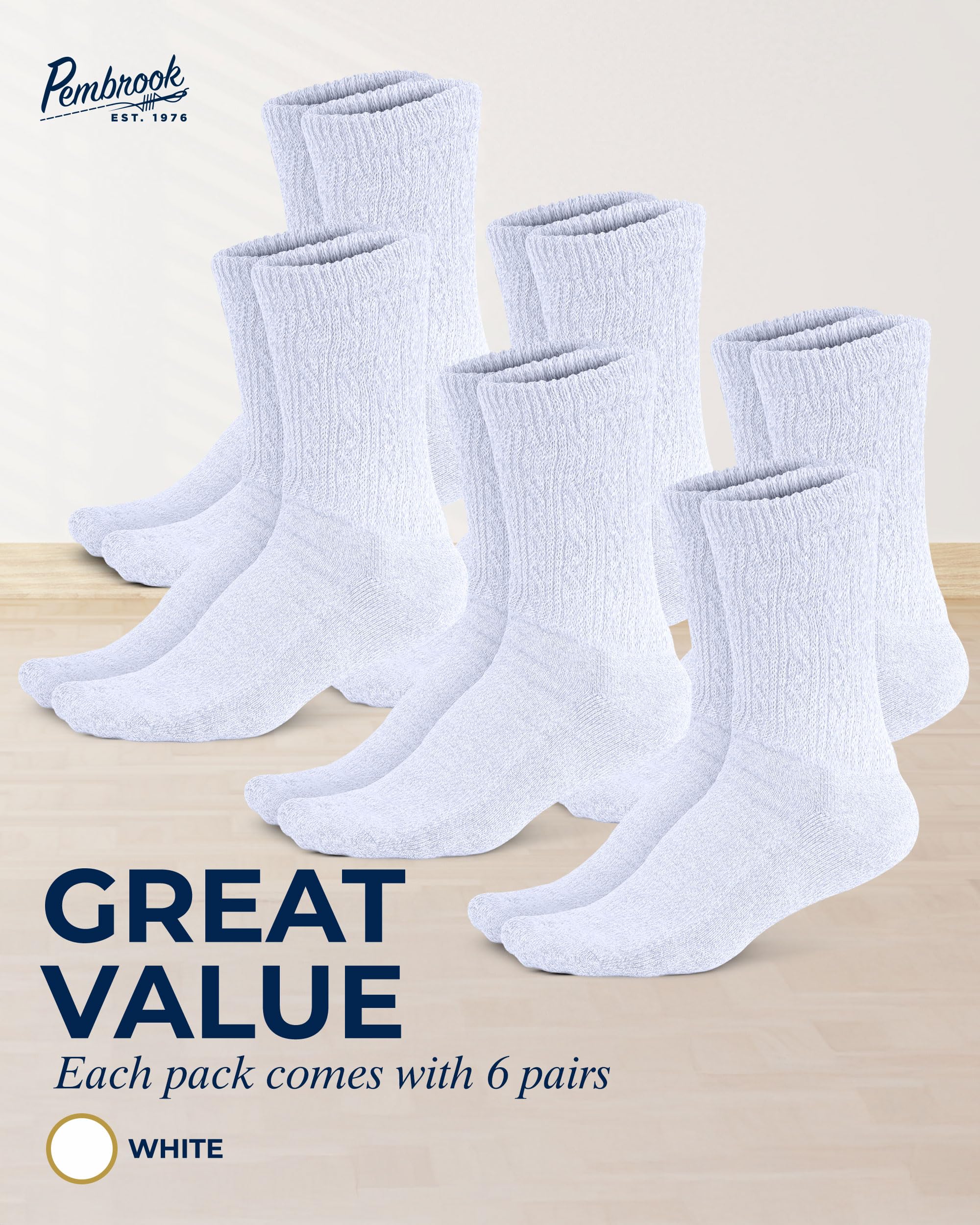 On-foot shot of Pembrook socks emphasizing moisture-wicking bamboo and cushioned support.
