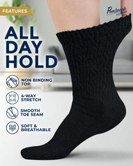 Pembrook non-binding top design keeps feet secure without tightness.
