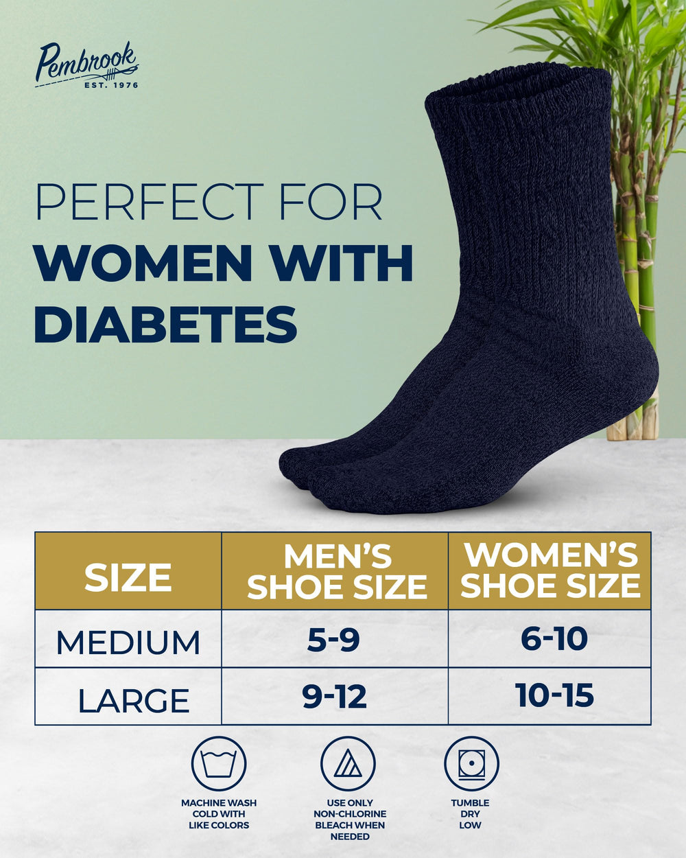 Pembrook color-pack display showing six versatile sock colors.