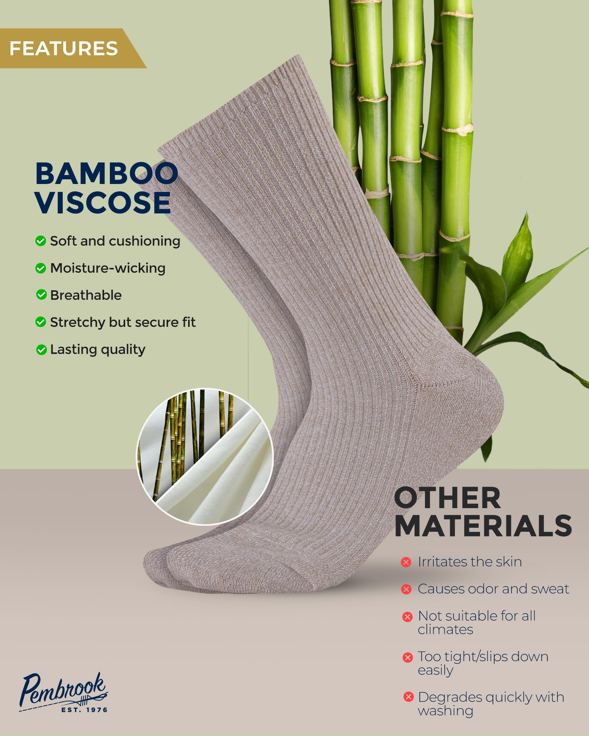Pembrook women's diabetic socks non-binding top close-up for comfortable daily wear.