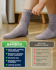 Pembrook diabetic socks closeup of non-binding top for comfortable wear.